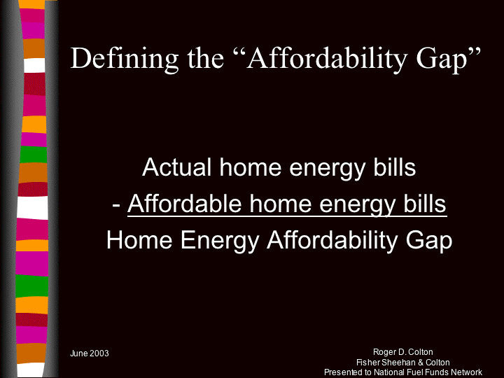 Defining the Affordability Gap